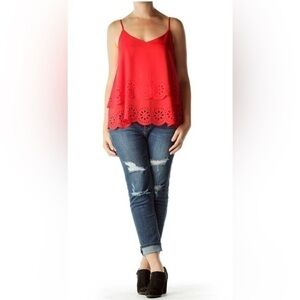 Myan Red Cami strap top size small